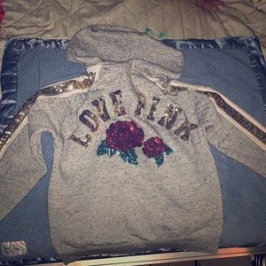VS PINK BLING ROSE 🥀 HOODIE (xs)